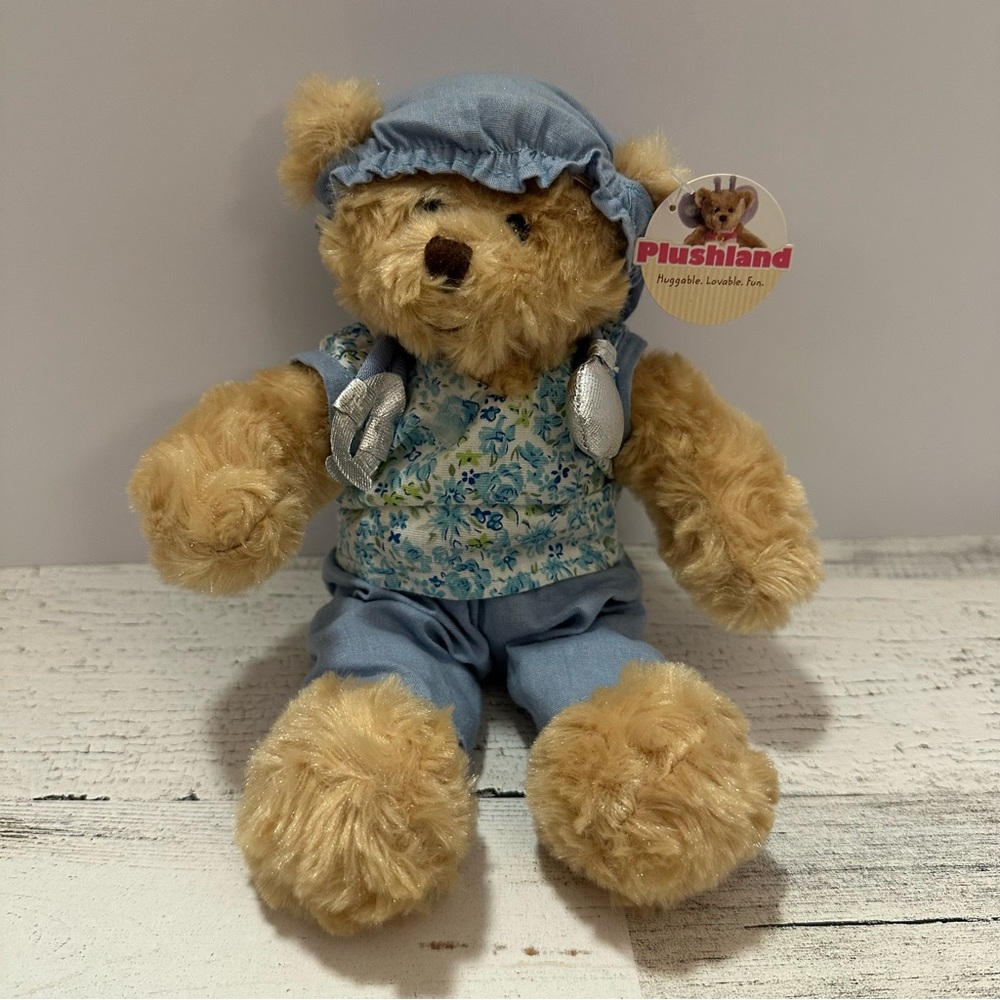 Pennington Bear Company Classic Costume Teddy Bear Plush in Scrubs Blue NEW